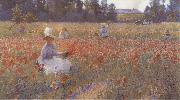 Robert William Vonnoh In Flanders Field Where Soldiers Sleep and Poppies Grow USA oil painting artist